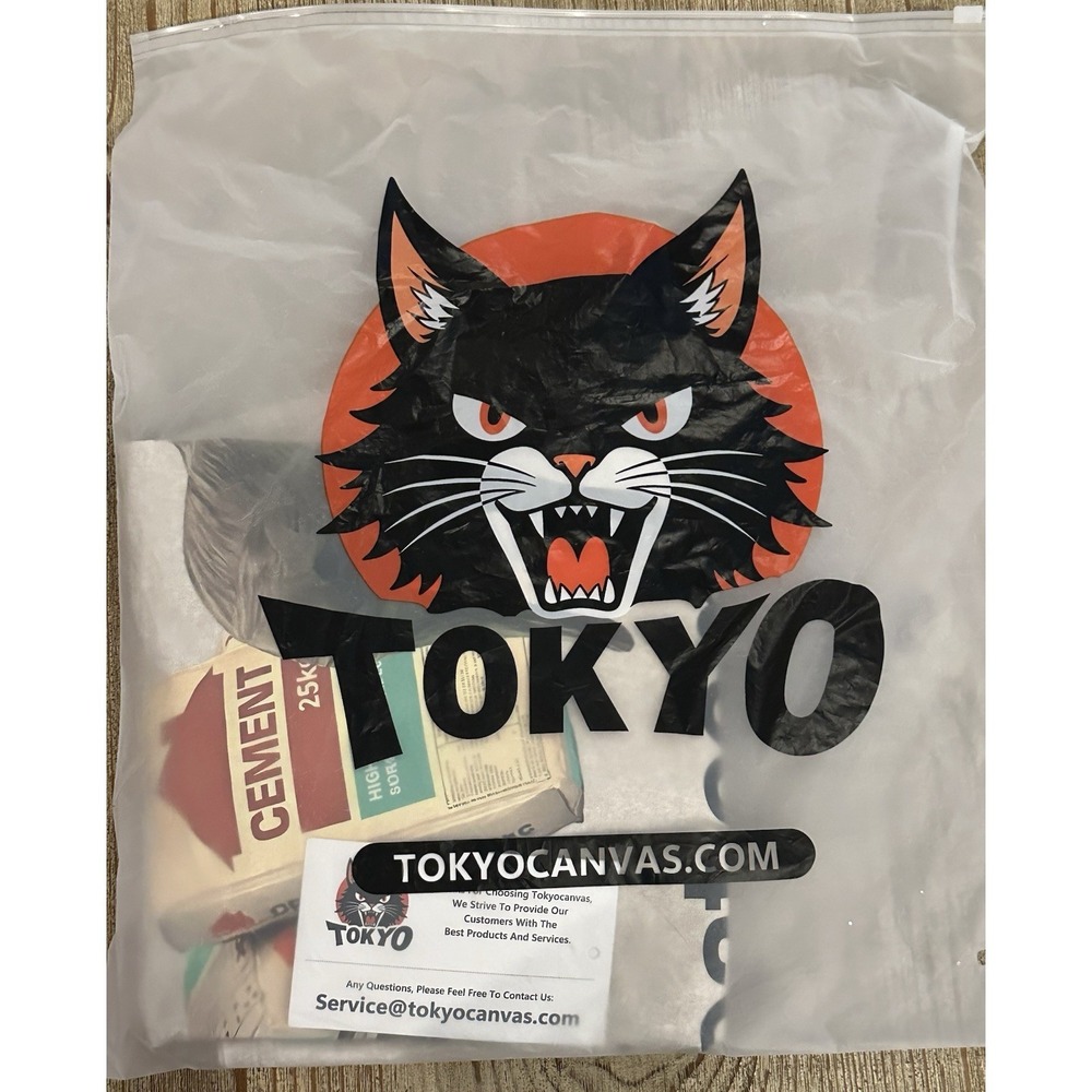 'I‎ Eat Cement' Tokyo Canvas Funny Meme Cat Comedy Unisex T-Shirt Beige S NEW